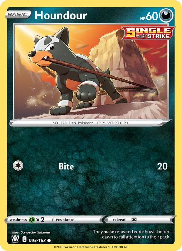 Houndour - Battle Styles Pokemon Card