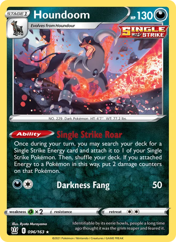 Houndoom - Battle Styles Pokemon Card