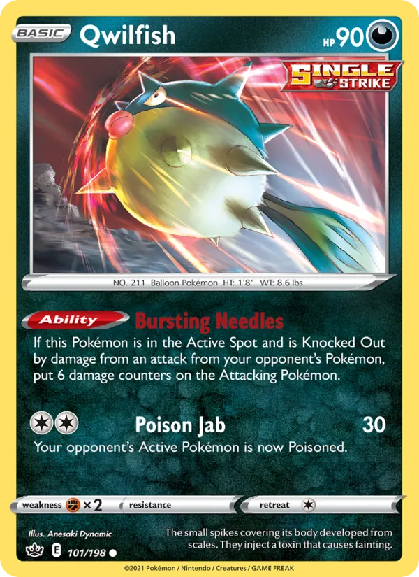 Qwilfish - Chilling Reign Pokemon Card
