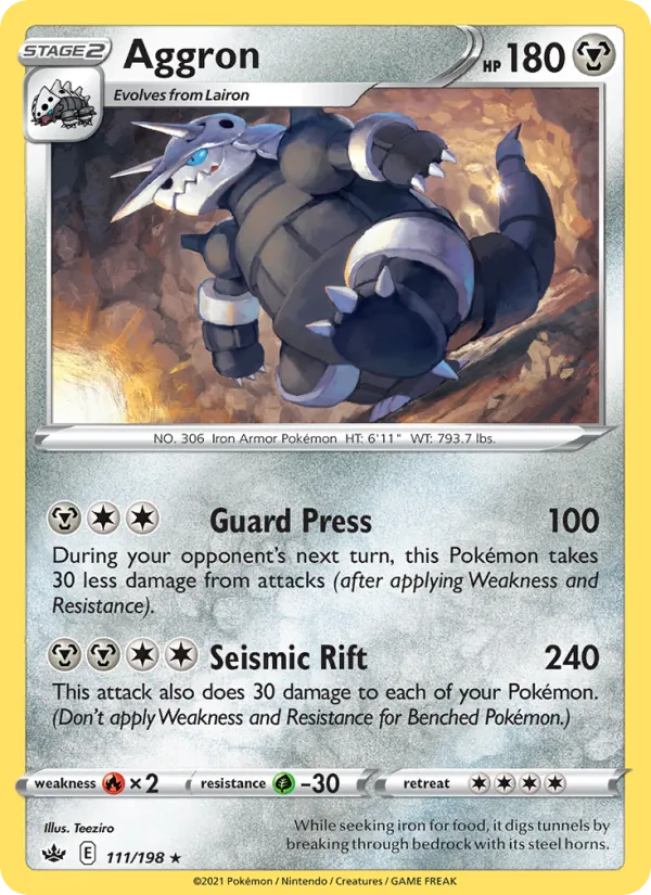 Aggron - Chilling Reign Pokemon Card