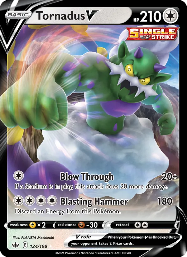Tornadus V - Chilling Reign Pokemon Card