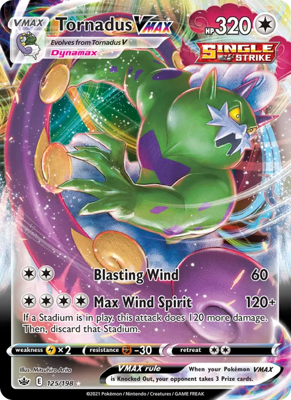 Tornadus VMAX - Chilling Reign Pokemon Card