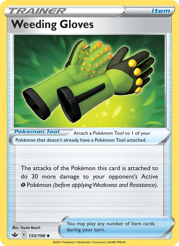 Weeding Gloves - Chilling Reign Pokemon Card