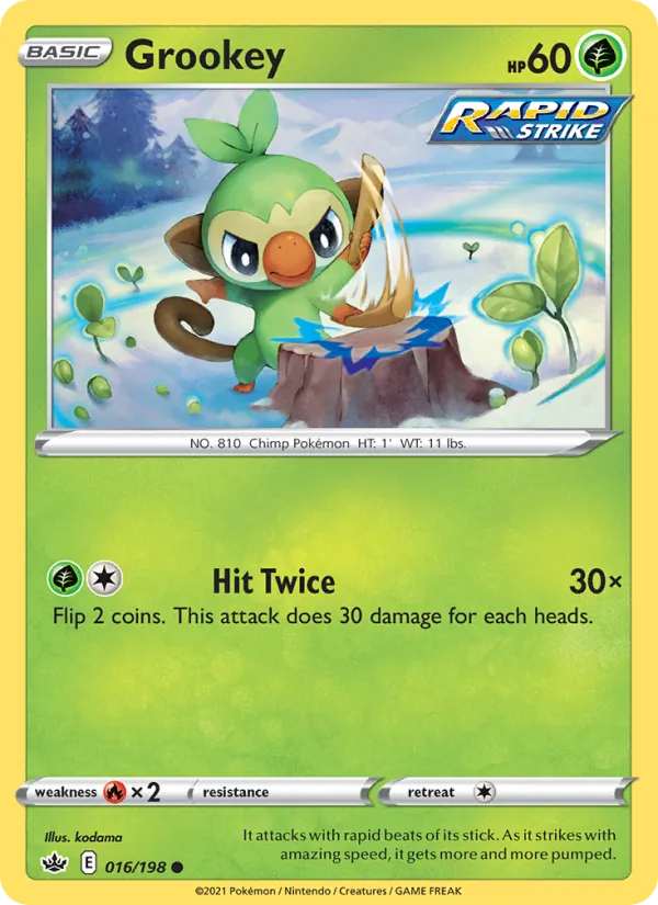 Grookey - Chilling Reign Pokemon Card