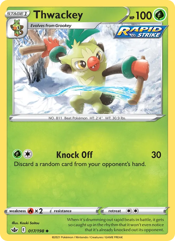 Thwackey - Chilling Reign Pokemon Card