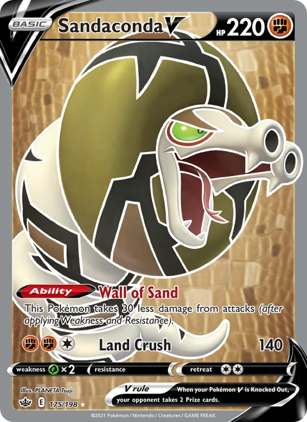 Sandaconda V - Chilling Reign Pokemon Card