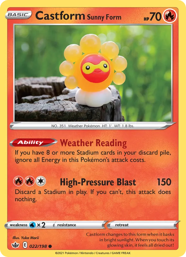 Castform Sunny Form - Chilling Reign Pokemon Card