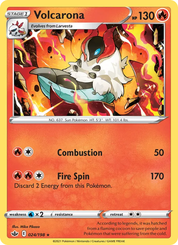 Volcarona - Chilling Reign Pokemon Card