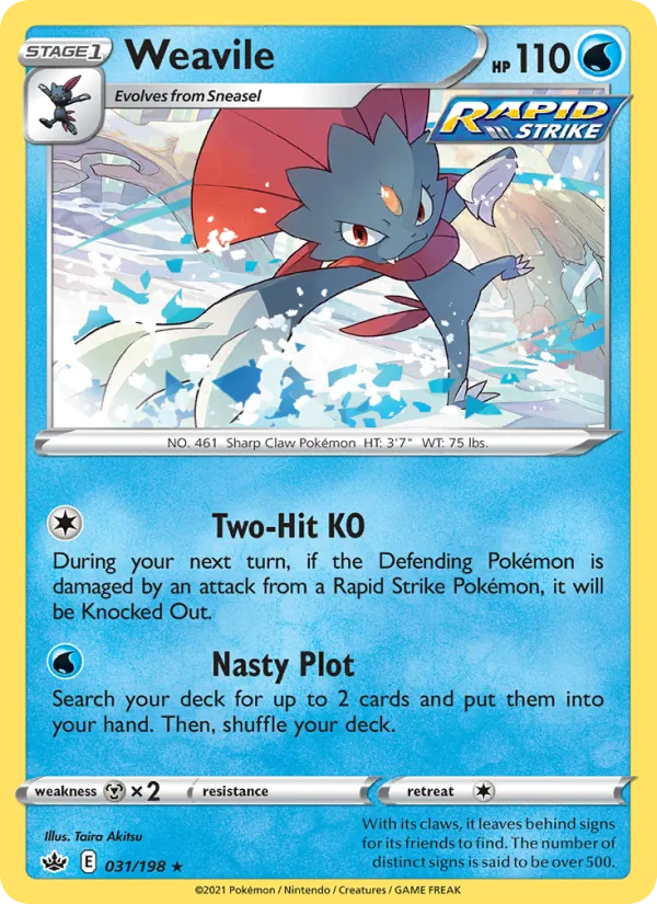 Weavile - Chilling Reign Pokemon Card