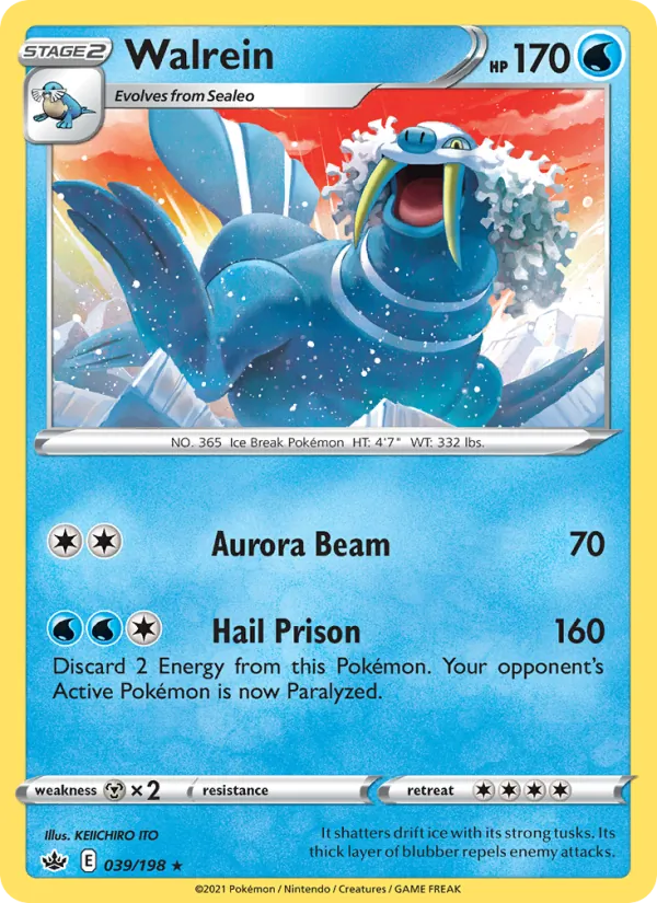 Walrein - Chilling Reign Pokemon Card