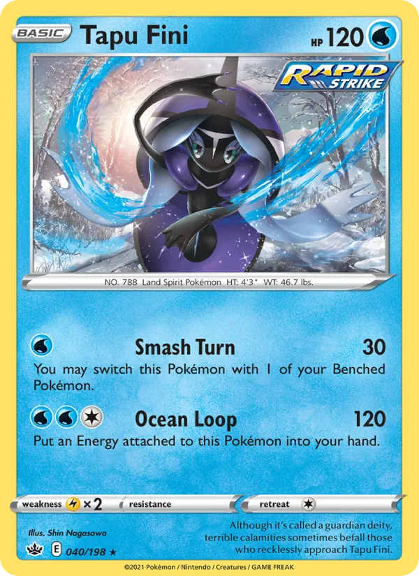 Tapu Fini - Chilling Reign Pokemon Card