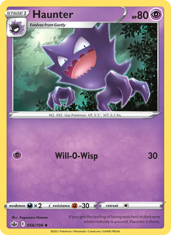 Haunter - Chilling Reign Pokemon Card