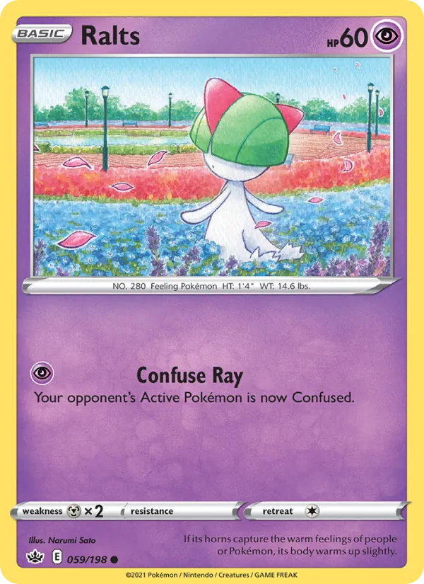Ralts - Chilling Reign Pokemon Card