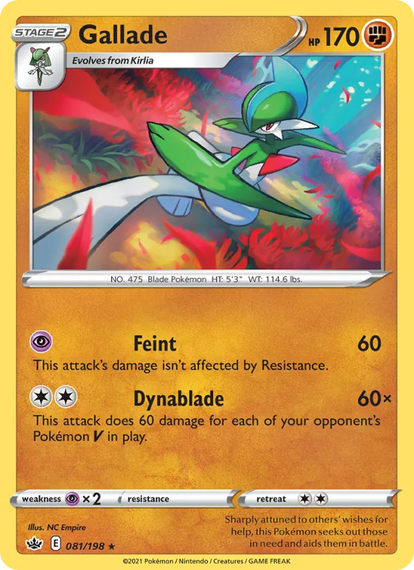 Gallade - Chilling Reign Pokemon Card
