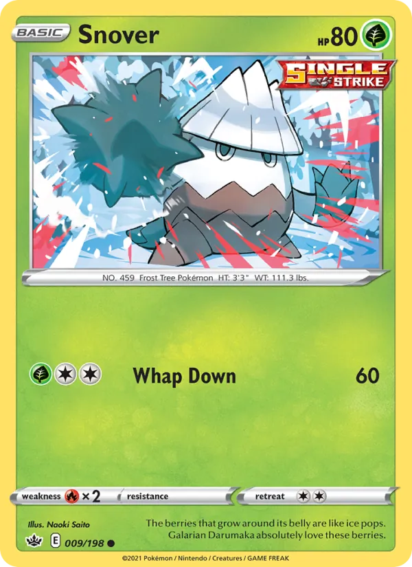 Snover - Chilling Reign Pokemon Card