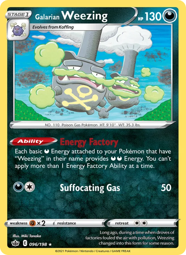 Galarian Weezing - Chilling Reign Pokemon Card