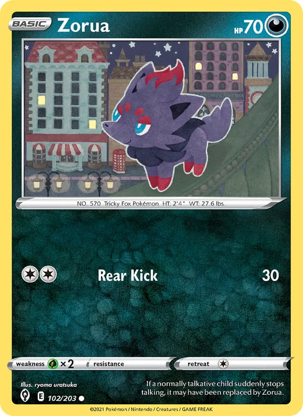 Zorua - Evolving Skies Pokemon Card