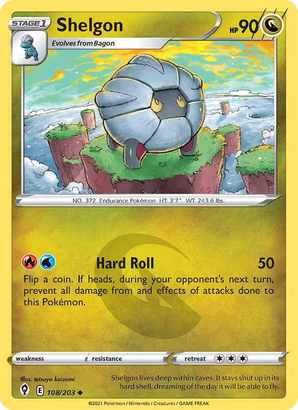 Shelgon - Evolving Skies Pokemon Card