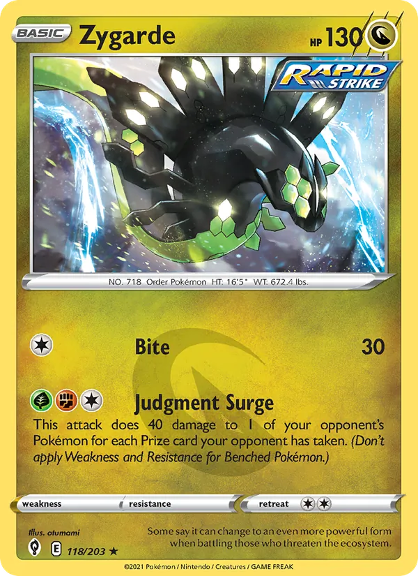 Zygarde - Evolving Skies Pokemon Card
