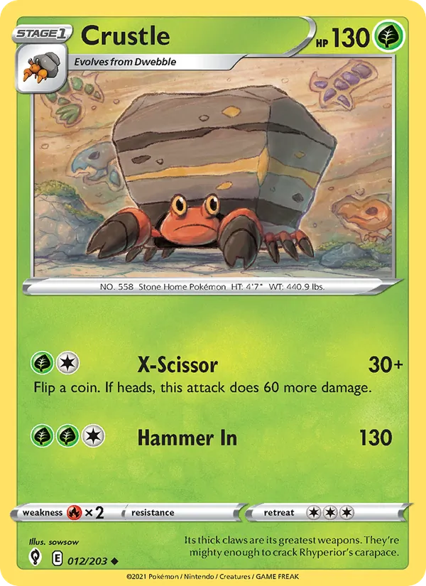 Crustle - Evolving Skies Pokemon Card