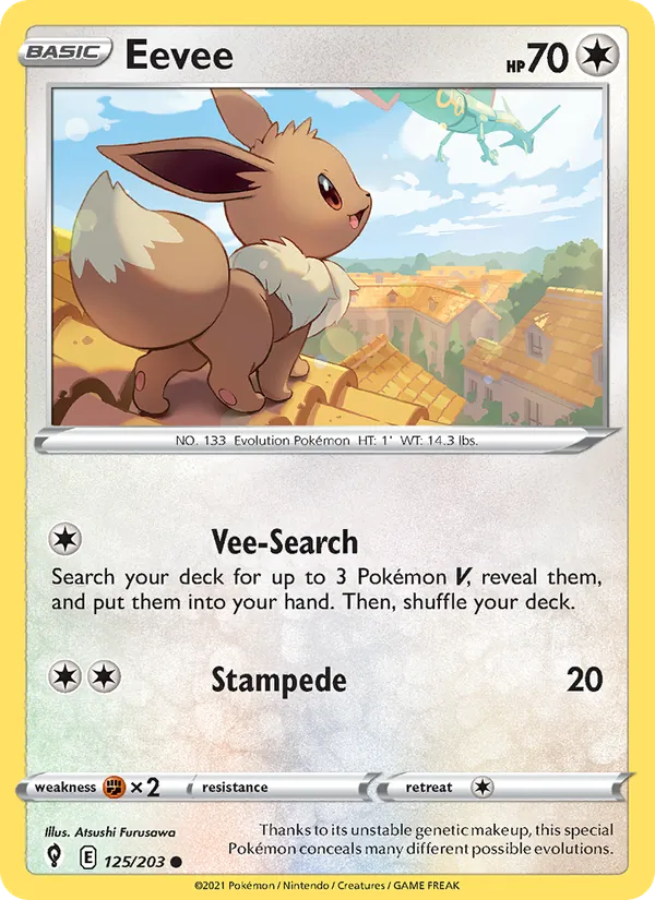 Eevee - Evolving Skies Pokemon Card
