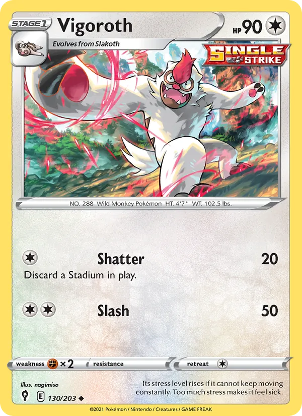 Vigoroth - Evolving Skies Pokemon Card