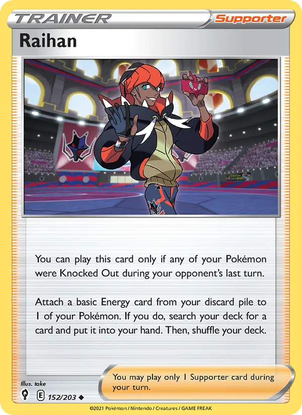 Raihan - Evolving Skies Pokemon Card