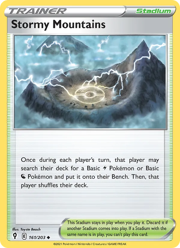 Stormy Mountains - Evolving Skies Pokemon Card