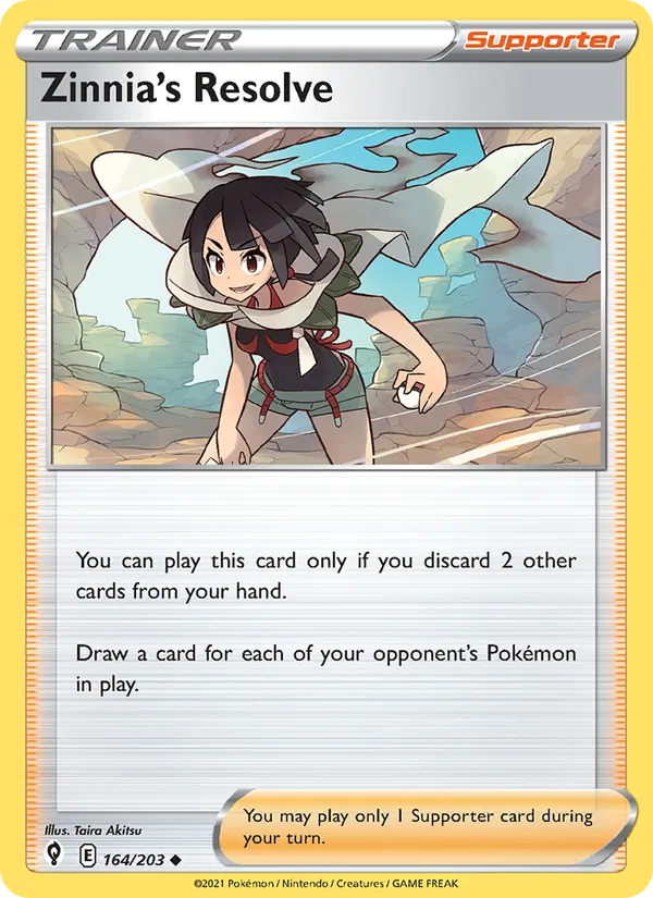 Zinnia's Resolve - Evolving Skies Pokemon Card