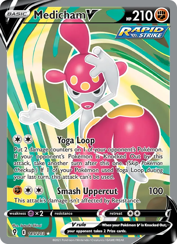 Medicham V - Evolving Skies Pokemon Card
