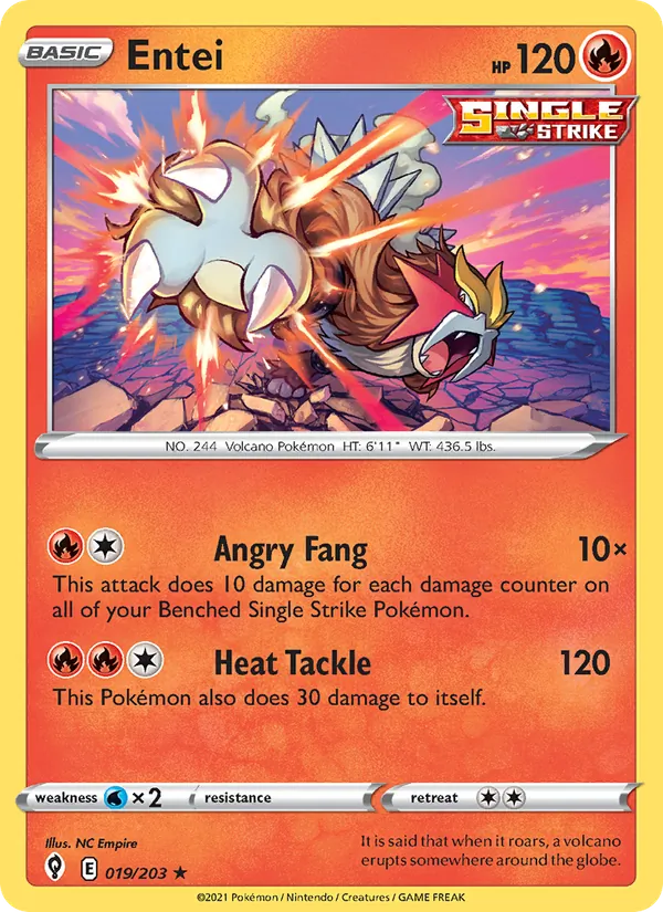 Entei - Evolving Skies Pokemon Card