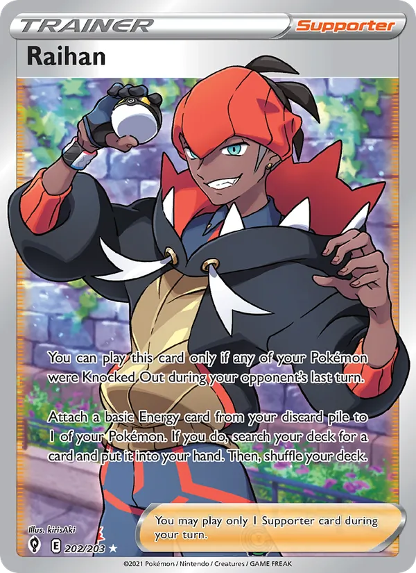 Raihan - Evolving Skies Pokemon Card