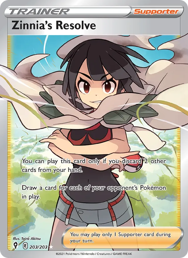Zinnia's Resolve - Evolving Skies Pokemon Card