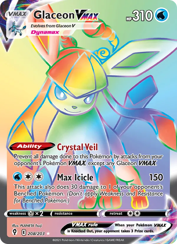 Glaceon VMAX - Evolving Skies Pokemon Card