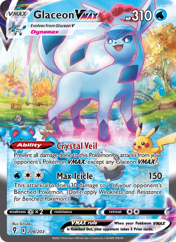 Glaceon VMAX - Evolving Skies Pokemon Card