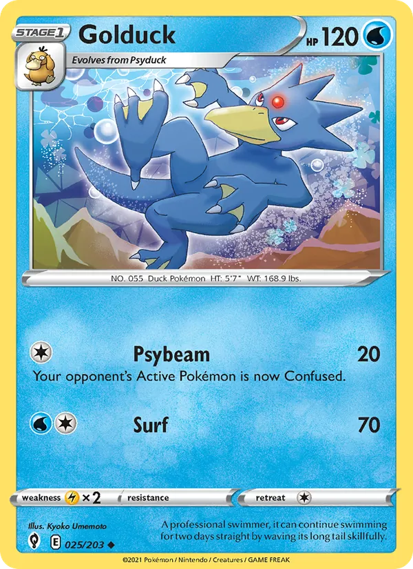 Golduck - Evolving Skies Pokemon Card