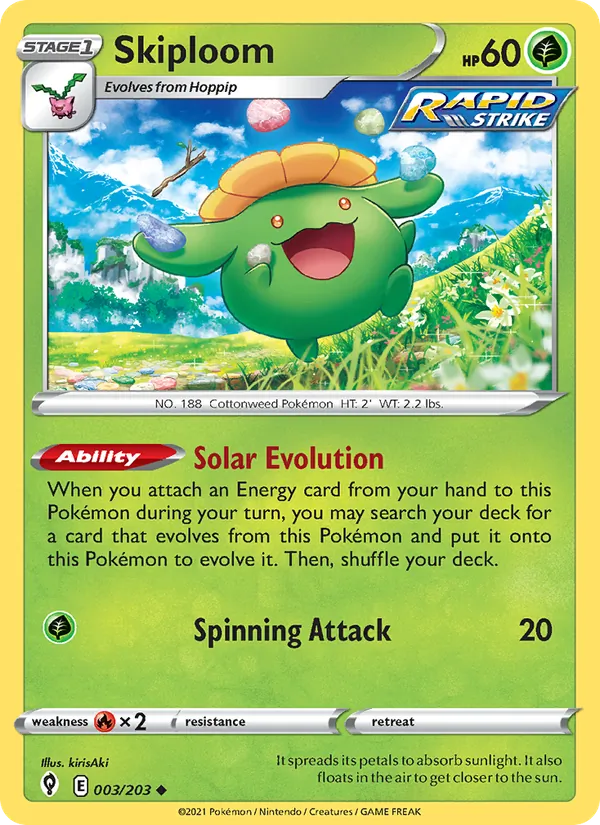 Skiploom - Evolving Skies Pokemon Card