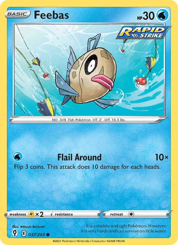 Feebas - Evolving Skies Pokemon Card