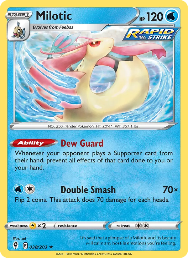 Milotic - Evolving Skies Pokemon Card