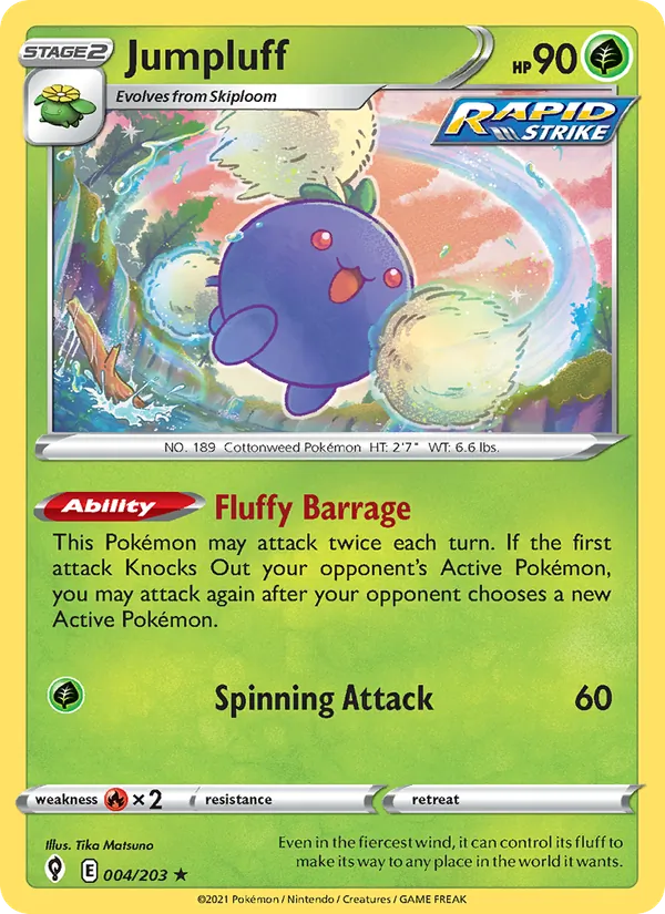 Jumpluff - Evolving Skies Pokemon Card