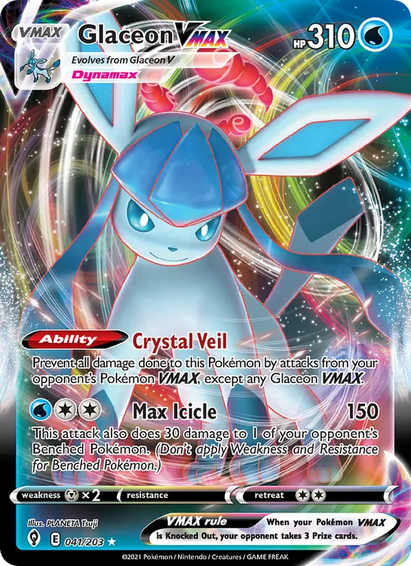 Glaceon VMAX - Evolving Skies Pokemon Card