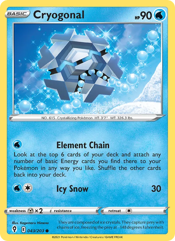 Cryogonal - Evolving Skies Pokemon Card
