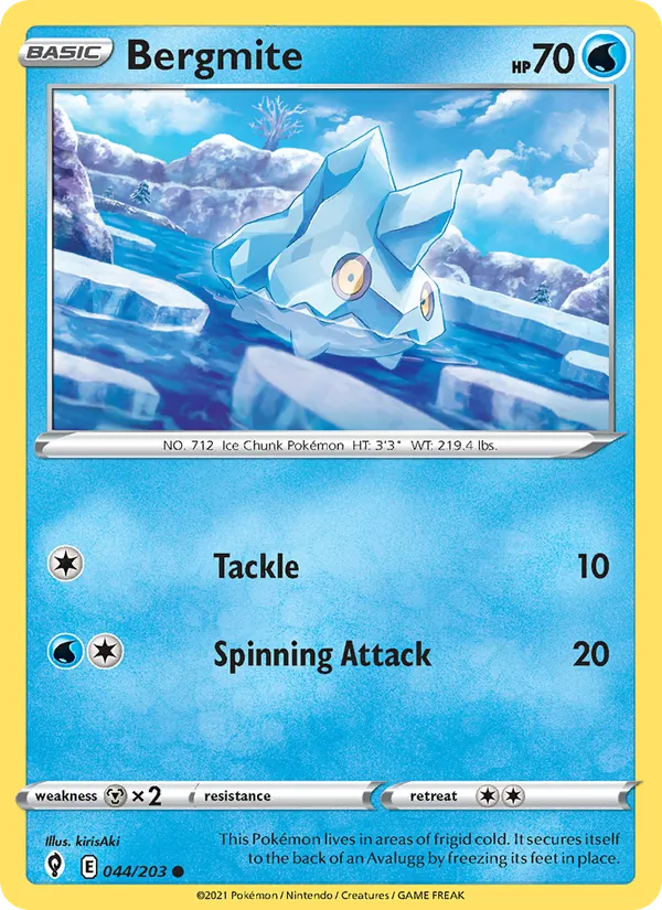 Bergmite - Evolving Skies Pokemon Card
