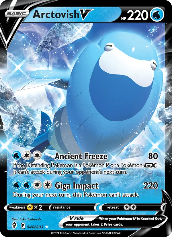Arctovish V - Evolving Skies Pokemon Card