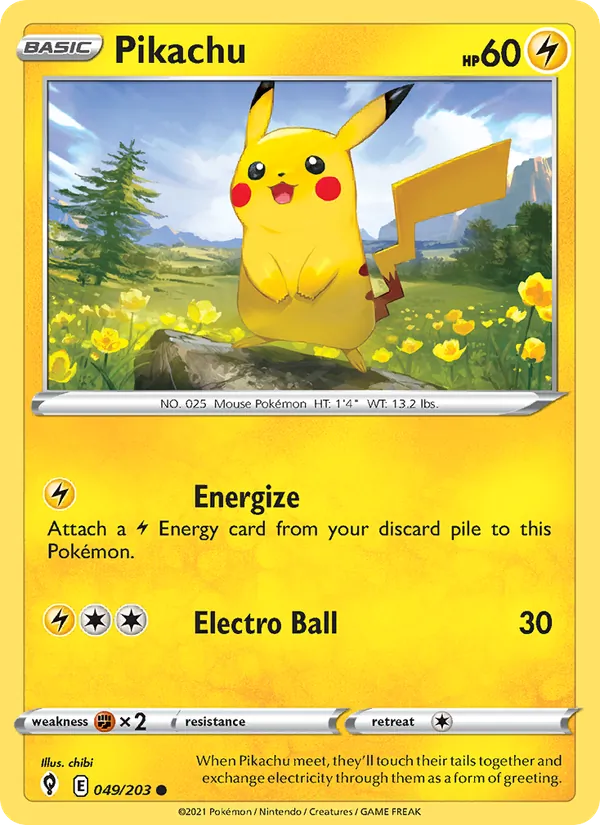 Pikachu - Evolving Skies Pokemon Card