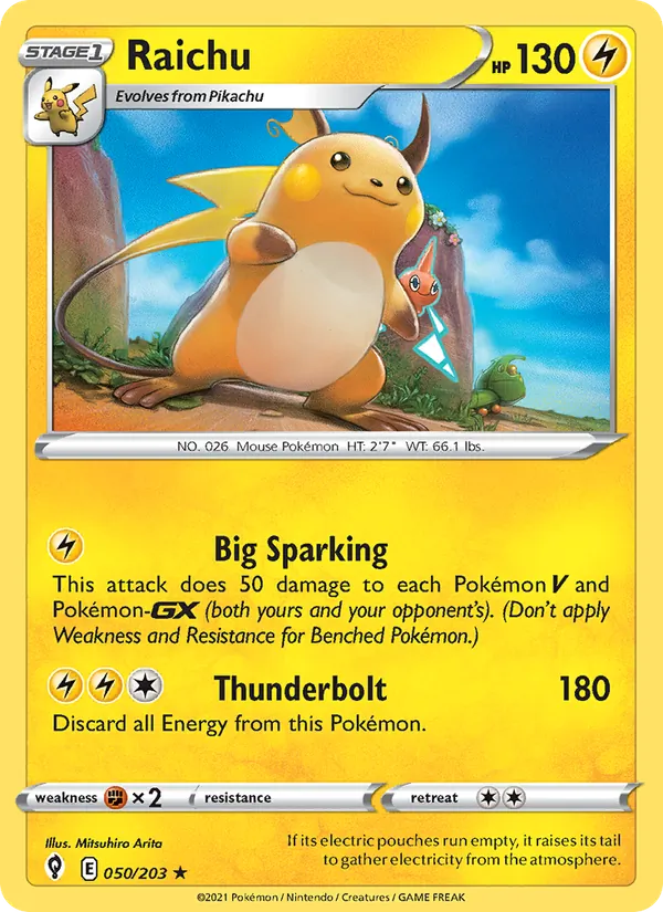 Raichu - Evolving Skies Pokemon Card