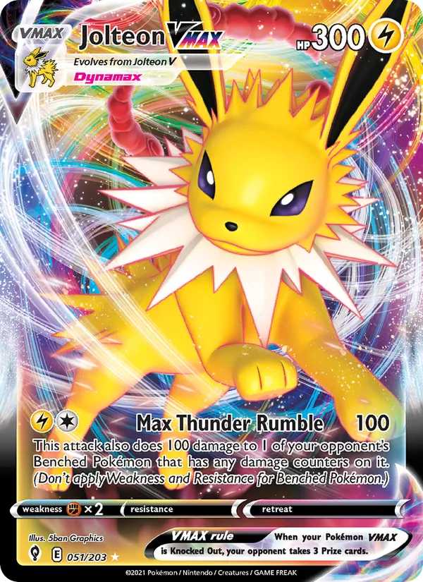 Jolteon VMAX - Evolving Skies Pokemon Card