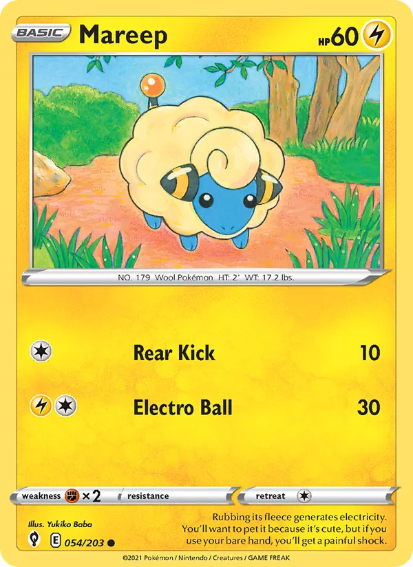 Mareep - Evolving Skies Pokemon Card