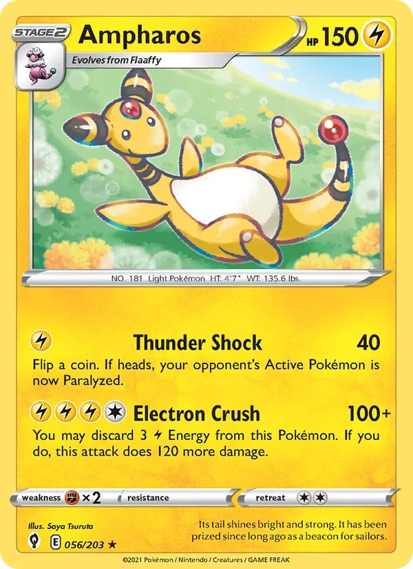 Ampharos - Evolving Skies Pokemon Card