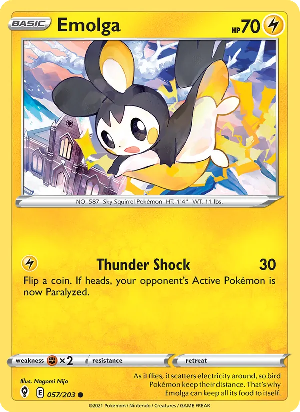 Emolga - Evolving Skies Pokemon Card